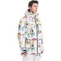 Bluey, Bluey merch, Bluey pattern, Bluey Bluey, bingo, Bluey design, bluey dog Men s Multi Pockets Zip Ski and Snowboard Waterproof Breathable Jacket View3