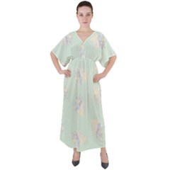Bluey, Bluey Merch, Bluey Pattern, Bluey Bluey, Bingo, Bluey Design, Bluey Dog V-neck Boho Style Maxi Dress