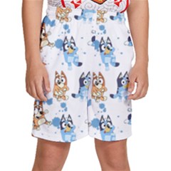 Bluey, Bluey Merch, Bluey Pattern, Bluey Bluey, Bingo, Bluey Design, Bluey Dog Kids  Basketball Shorts