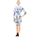 Bluey, Bluey merch, Bluey pattern, Bluey Bluey, bingo, Bluey design, bluey dog Quarter Sleeve Hood Bodycon Dress View2