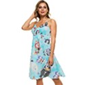 Bluey, Bluey merch, Bluey pattern, Bluey Bluey, bingo, Bluey design, bluey dog Sleeveless Tie Front Chiffon Dress View2