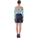 Bluey, Bluey merch, Bluey pattern, Bluey Bluey, bingo, Bluey design, bluey dog Long Sleeve Off Shoulder Crop Top View2