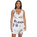 Bluey, Bluey merch, Bluey pattern, Bluey Bluey, bingo, Bluey design, bluey dog Draped Bodycon Dress View1