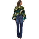 Waterfall Rocks Jungle Forest Boho Long Bell Sleeve Top View4