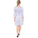 Bluey, Bluey merch, Bluey pattern, Bluey Bluey, bingo, Bluey design, bluey dog Quarter Sleeve Front Wrap Dress View2