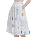 Bluey, Bluey merch, Bluey pattern, Bluey Bluey, bingo, Bluey design, bluey dog A-Line Full Circle Midi Skirt With Pocket View2