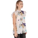 Bluey, Bluey merch, Bluey pattern, Bluey Bluey, bingo, Bluey design, bluey dog Ruffle Collar Short Sleeve Chiffon Top View3