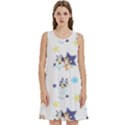Bluey, Bluey merch, Bluey pattern, Bluey Bluey, bingo, Bluey design, bluey dog Round Neck Sleeve Casual Dress With Pockets View1
