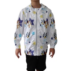 Bluey, Bluey Merch, Bluey Pattern, Bluey Bluey, Bingo, Bluey Design, Bluey Dog Kids  Hooded Windbreaker