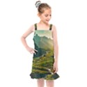 Mountains Trees Forest Kids  Overall Dress View1