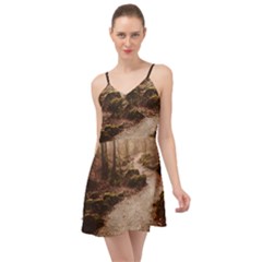 Path Trees Forest Fantasy Summer Time Chiffon Dress