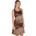 Path Trees Forest Fantasy Knee Length Skater Dress With Pockets View3