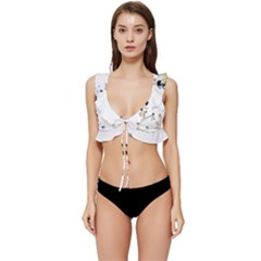 Bluey, Bluey Merch, Bluey Pattern, Bluey Bluey, Bingo, Bluey Design, Bluey Dog Low Cut Ruffle Edge Bikini Top
