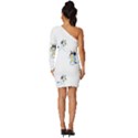 Bluey, Bluey merch, Bluey pattern, Bluey Bluey, bingo, Bluey design, bluey dog Long Sleeve One Shoulder Mini Dress View4