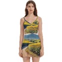 Sunflowers Flowers Nature Body Wrap Sleeveless V-Neck Mini Dress View1