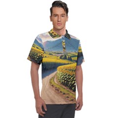 Sunflowers Flowers Nature Men s Polo T-shirt
