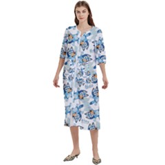 Bluey, Bluey Merch, Bluey Pattern, Bluey Bluey, Bingo, Bluey Design, Bluey Dog Women s Cotton 3/4 Sleeve Nightgown