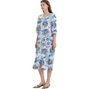 Bluey, Bluey merch, Bluey pattern, Bluey Bluey, bingo, Bluey design, bluey dog Women s Cotton 3/4 Sleeve Nightgown View2