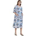 Bluey, Bluey merch, Bluey pattern, Bluey Bluey, bingo, Bluey design, bluey dog Women s Cotton 3/4 Sleeve Nightgown View3