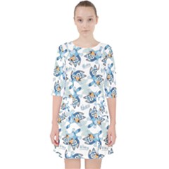Bluey, Bluey Merch, Bluey Pattern, Bluey Bluey, Bingo, Bluey Design, Bluey Dog Quarter Sleeve Pocket Dress