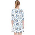 Bluey, Bluey merch, Bluey pattern, Bluey Bluey, bingo, Bluey design, bluey dog Quarter Sleeve Pocket Dress View2