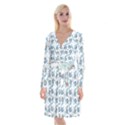 Bluey, Bluey merch, Bluey pattern, Bluey Bluey, bingo, Bluey design, bluey dog Long Sleeve Velvet Front Wrap Dress View1