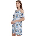 Bluey, Bluey merch, Bluey pattern, Bluey Bluey, bingo, Bluey design, bluey dog Women s Cold Shoulder Round Neck Mini Dress View2