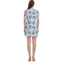 Bluey, Bluey merch, Bluey pattern, Bluey Bluey, bingo, Bluey design, bluey dog Women s Cold Shoulder Round Neck Mini Dress View4