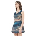 Ocean Sea Waves Women s Crop Top Pleated Skater Rave Skirt View2