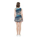 Ocean Sea Waves Women s Crop Top Pleated Skater Rave Skirt View4