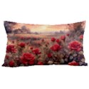 Roses Flower Field Sunset Nature 20 x12  Lumbar Throw Cushion Case (Two Sides) View2