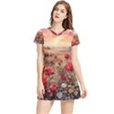 Roses Flower Field Sunset Nature Women s Sports Skirt View1