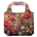 Roses Flower Field Sunset Nature Premium Foldable Grocery Recycle Bag View1