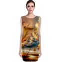 Nature Storm Painting Sleeveless Velvet Midi Dress View1