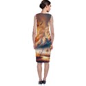 Nature Storm Painting Sleeveless Velvet Midi Dress View2