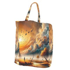 Nature Storm Painting Giant Grocery Tote