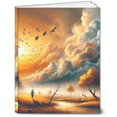 Nature Storm Painting 7  X 9  Softcover Notebook