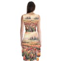 Tulips Field Tree Sleeveless Chiffon Dress   View2