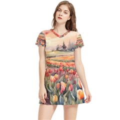Tulips Field Tree Women s Sports Skirt