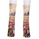 Tulips Field Tree Crew Socks View2