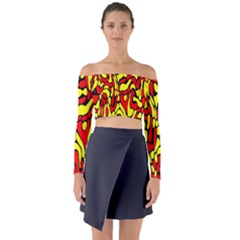 Rby 127 Long Sleeve Off Shoulder Crop Top