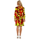 RBY 127 Women s Round Neck Long Sleeve Bow Deco Dress View4