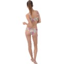 Abstract Pattern Design Scrapbooking Ring Detail Crop Bikini Set View2