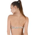 Abstract Pattern Design Scrapbooking Twist Bandeau Bikini Top View2