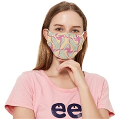 Abstract Pattern Design Scrapbooking Fitted Cloth Face Mask (adult)
