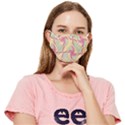 Abstract Pattern Design Scrapbooking Fitted Cloth Face Mask (Adult) View1
