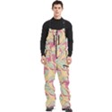 Abstract Pattern Design Scrapbooking Men s Front Zip Ski And Snowboard Bib Pants View1