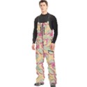 Abstract Pattern Design Scrapbooking Men s Front Zip Ski And Snowboard Bib Pants View2