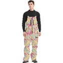 Abstract Pattern Design Scrapbooking Men s Front Zip Ski And Snowboard Bib Pants View3
