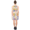 Southwestern Chic Pastel 8 Halter Collar Waist Tie Chiffon Dress View2